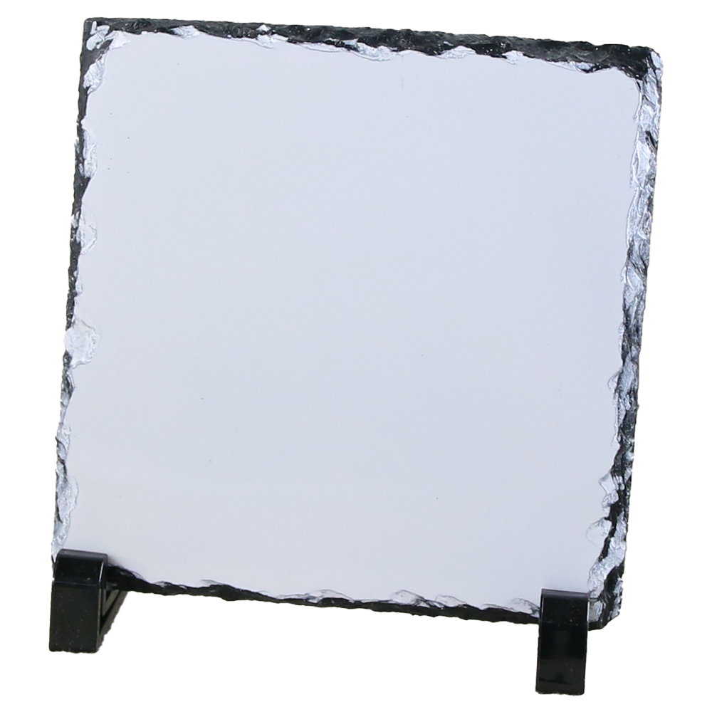 Placa ardezie Subli 14×14 CM, cu 2 suporturi din plastic + cutie individuala
