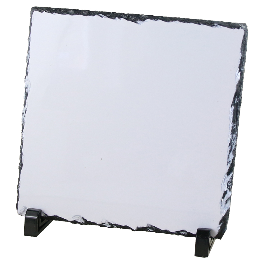 Placa ardezie Subli 19×19 CM, cu 2 suporturi din plastic + cutie individuala